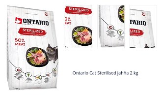 Ontario cat sterilised jahňa 2 kg 1
