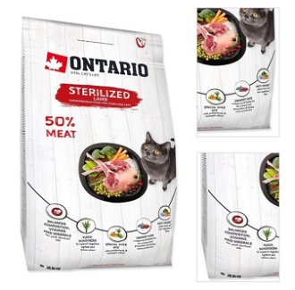 Ontario cat sterilised jahňa 2 kg 3