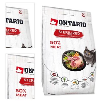 Ontario cat sterilised jahňa 2 kg 4