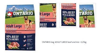 ONTARIO dog  ADULT LARGE beef and rice - 2,25kg 1