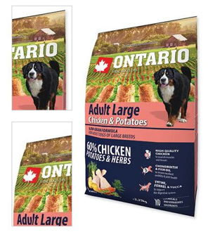ONTARIO dog ADULT LARGE chicken - 12kg 4