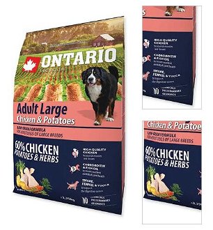 ONTARIO dog ADULT LARGE chicken - 2.25kg 3