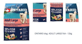ONTARIO dog ADULT LARGE fish - 12kg 1