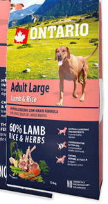 ONTARIO dog ADULT LARGE lamb - 12kg 9