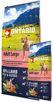 ONTARIO dog ADULT LARGE lamb - 12kg
