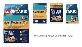 ONTARIO dog ADULT MEDIUM fish - 12kg 1