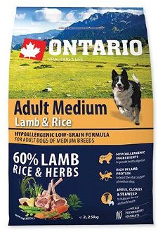 ONTARIO dog  ADULT MEDIUM lamb - 12kg 2