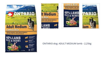 ONTARIO dog ADULT MEDIUM lamb - 2,25kg 1