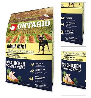 ONTARIO dog ADULT MINI  chicken - 2.25kg 3
