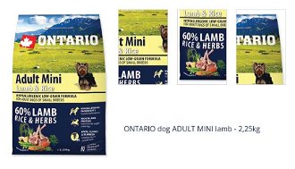 ONTARIO dog ADULT MINI lamb - 2,25kg 1