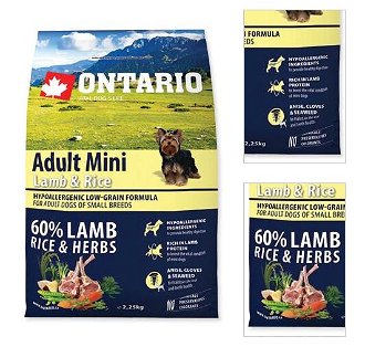 ONTARIO dog ADULT MINI lamb - 2,25kg 3