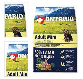 ONTARIO dog ADULT MINI lamb - 2,25kg 4
