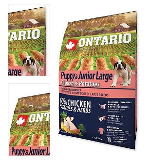 ONTARIO dog JUNIOR LARGE chicken - 12kg 4