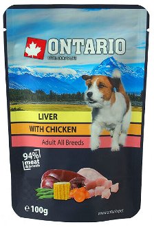 Ontario dog kapsička kura a pečeň vo vývare 100 g