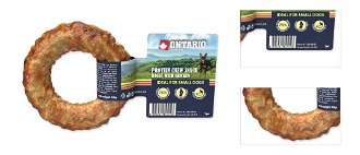 Ontario dog protein snack bagel s kuracinou 8,9 cm 3