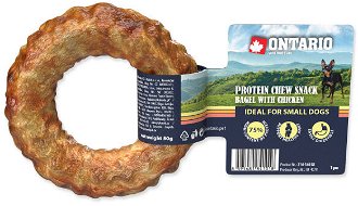 Ontario dog protein snack bagel s kuracinou 8,9 cm 2