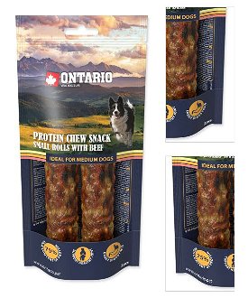 Ontario dog protein snack malá rolka s hovädzinou 2ks - 12 ,7 cm 3