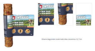 Ontario dog protein snack malá rolka s kuracinou 12 ,7 cm 1