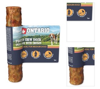 Ontario dog protein snack malá rolka s kuracinou 12 ,7 cm 3