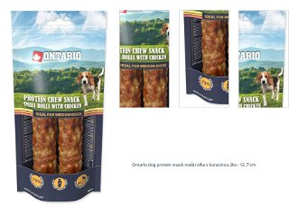 Ontario dog protein snack malá rolka s kuracinou 2ks - 12 ,7 cm 1