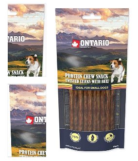 Ontario dog protein snack tyčinky s hovädzinou 10ks - 12 ,7 cm 4