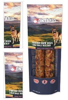 Ontario dog protein snack veľká rolka s hovädzinou 2ks - 25 ,4 cm 4