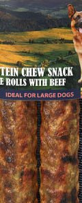 Ontario dog protein snack veľká rolka s hovädzinou 2ks - 25 ,4 cm 5