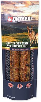 Ontario dog protein snack veľká rolka s hovädzinou 2ks - 25 ,4 cm 2