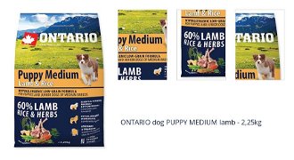 ONTARIO dog PUPPY MEDIUM lamb - 2,25kg 1