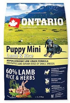ONTARIO dog PUPPY MINI lamb - 2,25kg