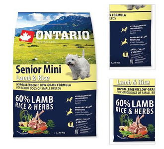 Ontario Dog Senior Mini Lamb - 2,25kg 3