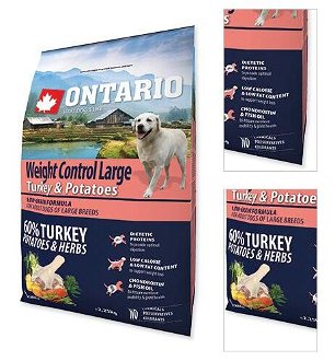 ONTARIO dog WEIGHT CONTROL LARGE turkey - 12kg 3
