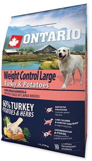 ONTARIO dog WEIGHT CONTROL LARGE turkey - 2.25kg 2