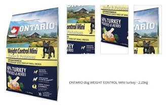 ONTARIO dog WEIGHT CONTROL MINI turkey - 2.25kg 1