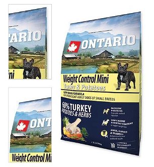 ONTARIO dog WEIGHT CONTROL MINI turkey - 2.25kg 4