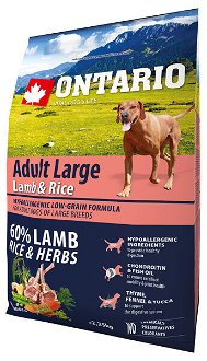 Ontario granuly Adult Large jahňa a ryža 2,25 kg
