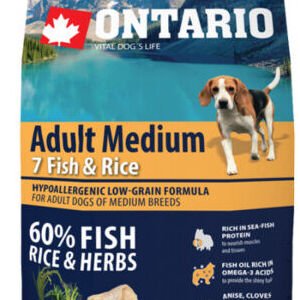 Ontario granuly Adult Medium ryba a ryža 2,25 kg 5