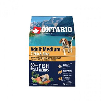 Ontario granuly Adult Medium ryba a ryža 2,25 kg