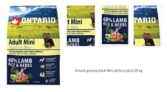 Ontario granuly Adult Mini jahňa a ryža 2,25 kg 1