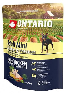 Ontario granuly Adult Mini kura a zemiaky 0,75 kg 2