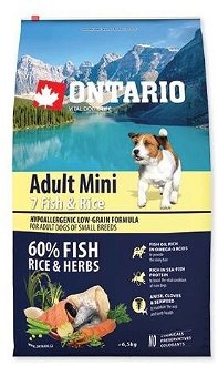 Ontario granuly Adult Mini ryba a ryža 6,5 kg