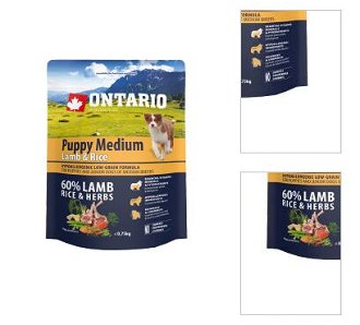 Ontario granuly Puppy Medium jahňa a ryža 0,75 kg 3