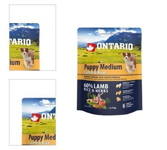 Ontario granuly Puppy Medium jahňa a ryža 0,75 kg 4