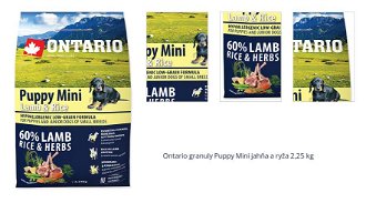 Ontario granuly Puppy Mini jahňa a ryža 2,25 kg 1