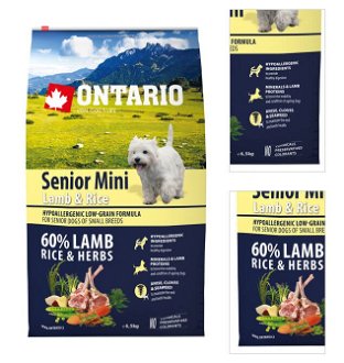 Ontario granuly Senior Mini jahňa a ryža 6,5 kg 3