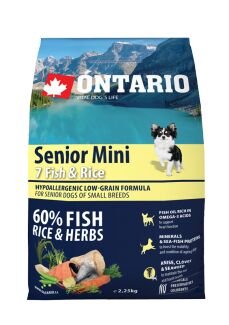 Ontario granuly Senior Mini ryba a ryža 2,25 kg 2