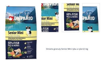 Ontario granuly Senior Mini ryba a ryža 6,5 kg 1