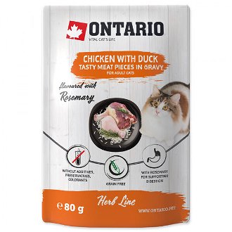 Ontario kapsička kuracie mäso s kačkou, rozmarín 80g