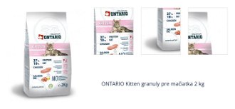 ONTARIO Kitten granuly pre mačiatka 2 kg 1