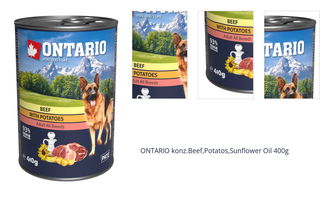 ONTARIO konz.Beef,Potatos,Sunflower Oil 400g 1